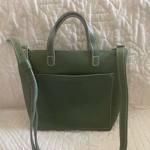 PLG mini zip crossbody tote in eucalyptus!